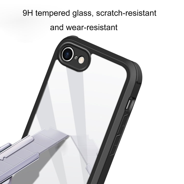 For iPhone SE 2022 / SE 2020 / 8 / 7 Double-sided Glass TPU Phone Case(Purple) - iPhone SE 2022 / 2020 / 8 / 7 Cases by PMC TechLife | Online Shopping South Africa | PMC TechLife | Buy Now Pay Later Mobicred