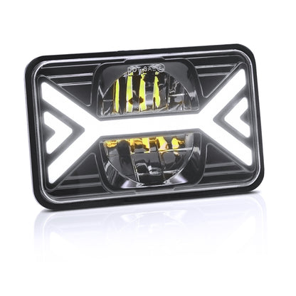 5 inch Square Truck Two-color Headlights 9-30V 36W / 22W 4000LM 6000K / 3000K - LED Headlamps by PMC Jewellery | Online Shopping South Africa | PMC Jewellery | Buy Now Pay Later Mobicred