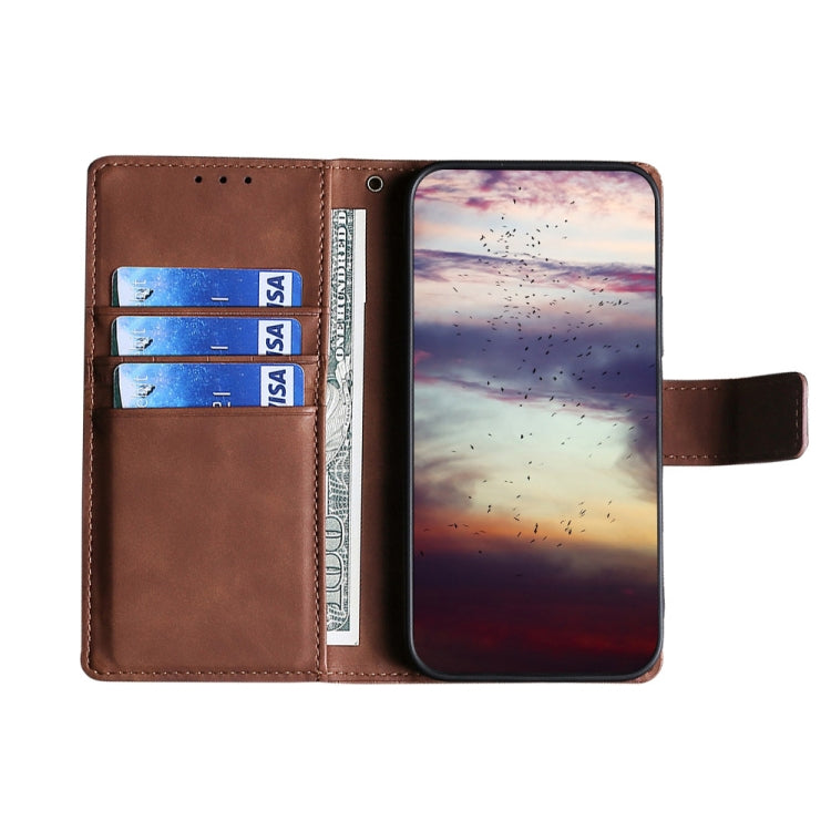 For Sony Xperia XZ Premium Skin Feel Crocodile Texture Magnetic Clasp PU Leather Phone Case(Brown) - Sony Cases by PMC Jewellery | Online Shopping South Africa | PMC Jewellery