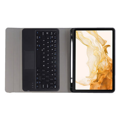 A700B-A Bluetooth Keyboard Leather Case with Pen Slot & Touchpad For Samsung Galaxy Tab S8 11 inch SM-X700 / SM-X706(Blue) - Samsung Keyboard by PMC Jewellery | Online Shopping South Africa | PMC Jewellery