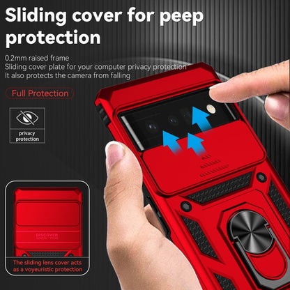 For Google Pixel 6 Pro Sliding Camshield Holder Phone Case(Red) - Google Cases by PMC Jewellery | Online Shopping South Africa | PMC Jewellery