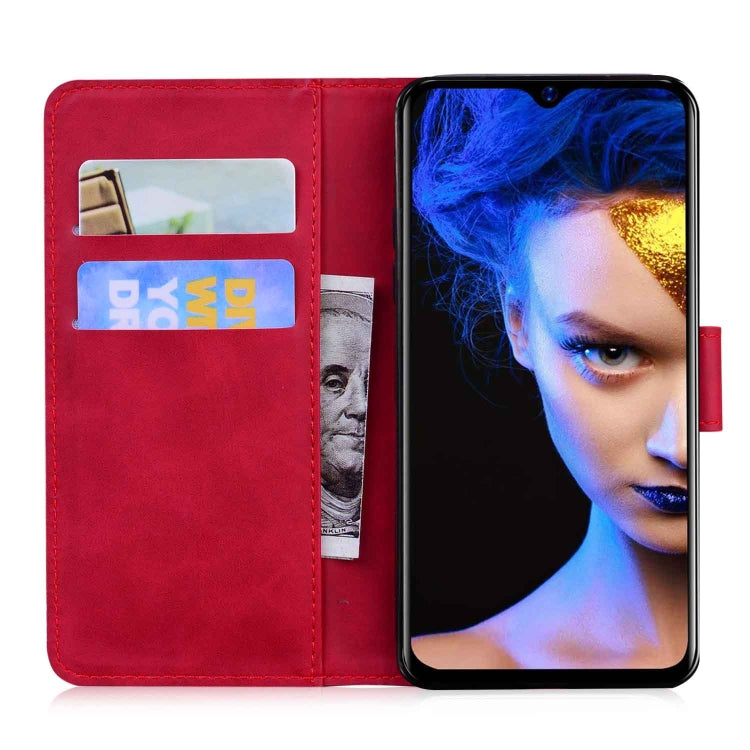 For Blackview A60 Skin Feel Pure Color Flip Leather Phone Case(Red) - More Brand by PMC TechLife | Online Shopping South Africa | PMC TechLife | Buy Now Pay Later Mobicred
