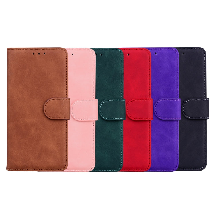 For Blackview A80 Skin Feel Pure Color Flip Leather Phone Case(Brown) - More Brand by PMC TechLife | Online Shopping South Africa | PMC TechLife | Buy Now Pay Later Mobicred