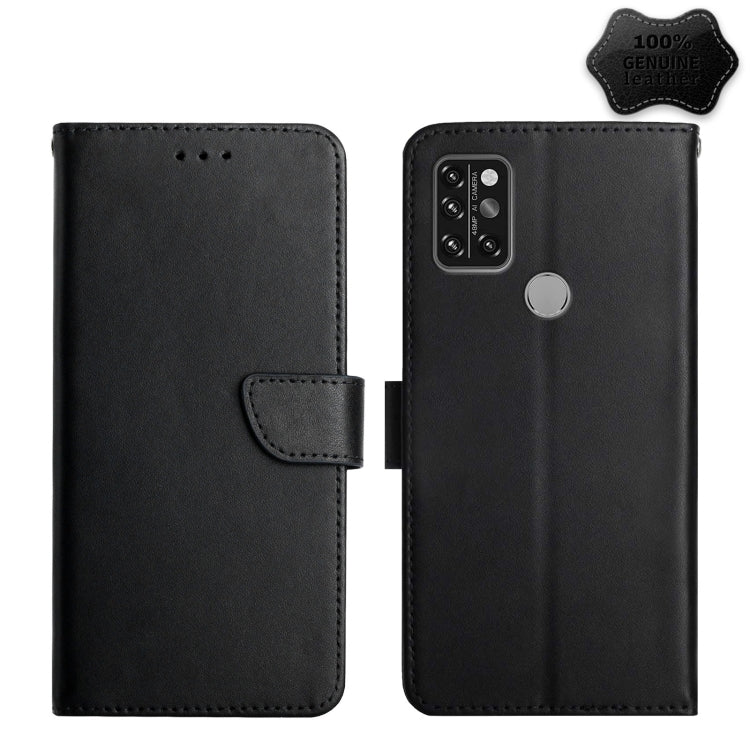 For UMIDIGI A9 Pro Genuine Leather Fingerprint-proof Flip Phone Case(Black) - More Brand by PMC TechLife | Online Shopping South Africa | PMC TechLife | Buy Now Pay Later Mobicred