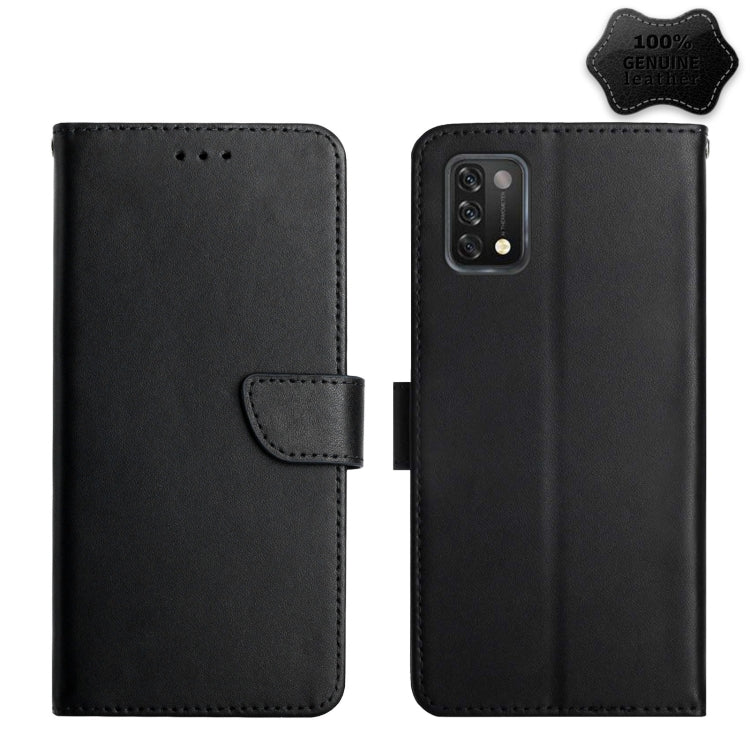For UMIDIGI A11 Genuine Leather Fingerprint-proof Flip Phone Case(Black) - More Brand by PMC TechLife | Online Shopping South Africa | PMC TechLife | Buy Now Pay Later Mobicred