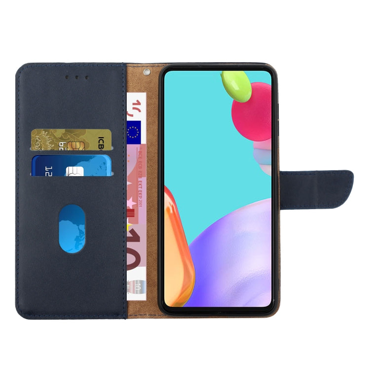 For OnePlus 9 Genuine Leather Fingerprint-proof Horizontal Flip Phone Case(Blue) - OnePlus Cases by PMC TechLife | Online Shopping South Africa | PMC TechLife | Buy Now Pay Later Mobicred