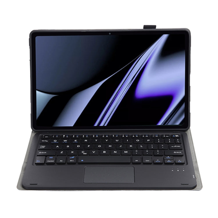 OP11-A Lambskin Texture Ultra-thin Bluetooth Keyboard Leather Case with Touchpad For OPPO Pad 11 inch(Black) - Others Keyboard by PMC Jewellery | Online Shopping South Africa | PMC Jewellery