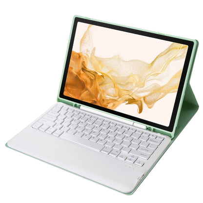 A800B Candy Color Detachable Bluetooth Keyboard Case with Pen Slot for Samsung Galaxy Tab S8+  / S7+ / S7 FE(Light Green) - Samsung Keyboard by PMC Jewellery | Online Shopping South Africa | PMC Jewellery