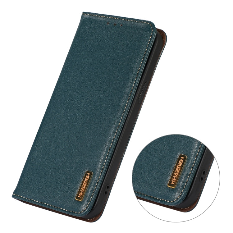 For Nokia C20 Plus KHAZNEH Nappa Top Layer Cowhide Leather Phone Case(Green) - Nokia Cases by PMC TechLife | Online Shopping South Africa | PMC TechLife | Buy Now Pay Later Mobicred