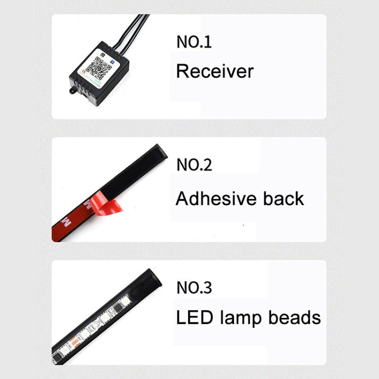 Car Modification Symphony Voice Control LED Chassis Lights, Specification:2 x 90cm + 2 x 120cm - Atmosphere lights by PMC TechLife | Online Shopping South Africa | PMC TechLife | Buy Now Pay Later Mobicred