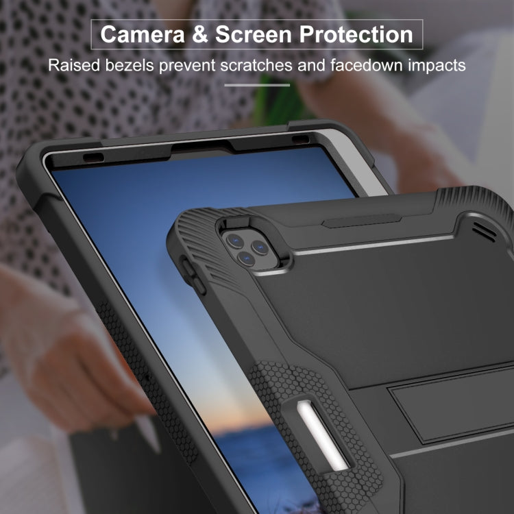 For iPad Pro 12.9 2022 / 2021 / 2020 / 2018 Silicone + PC Shockproof Tablet Case(Black) - free shipping - PMC TechLife - Order now!
