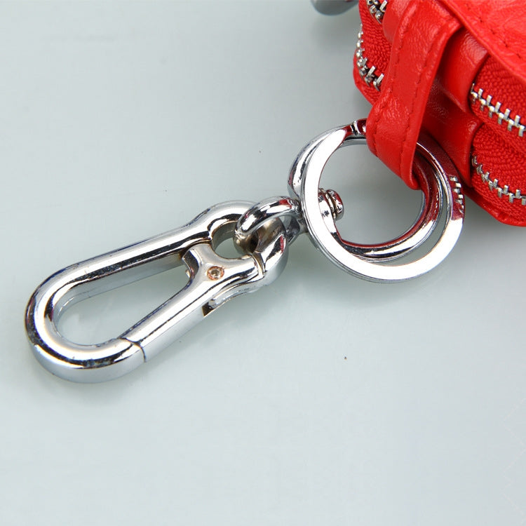 9075 Universal Crocodile Texture Genuine Leather Double Zipper Car Key Case(Yellow) - free shipping - PMC Jewellery - Order now!