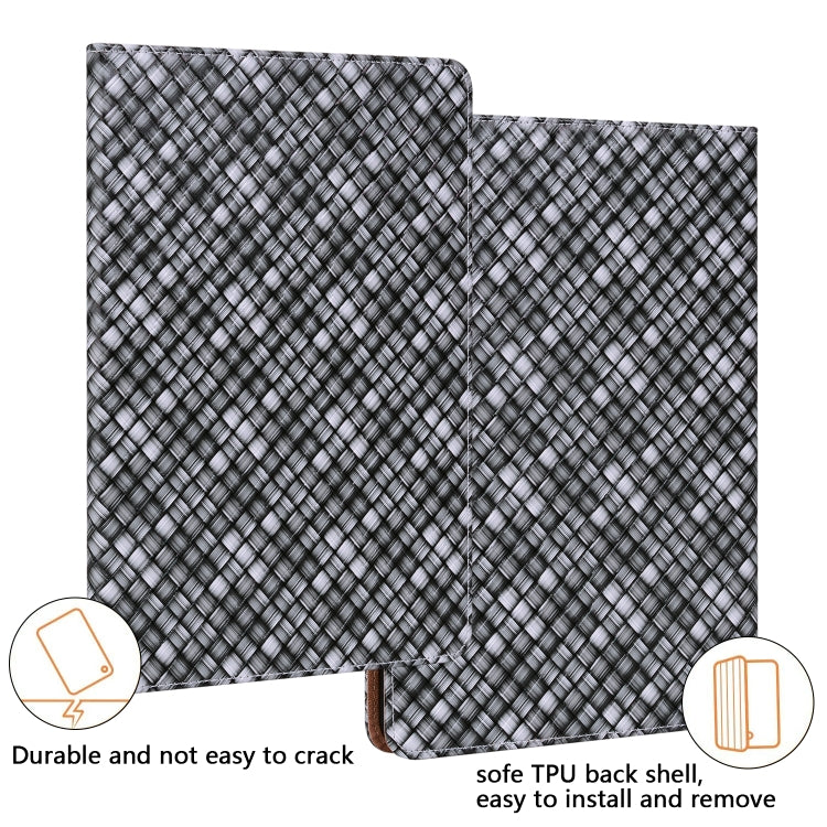 For Lenovo Tab M10 Plus 10.6 3rd Gen. Color Weave Leather Tablet Case with Holder(Black) - Lenovo by PMC TechLife | Online Shopping South Africa | PMC TechLife | Buy Now Pay Later Mobicred