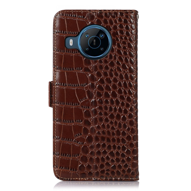 For Nokia X100 Crocodile Top Layer Cowhide Leather Phone Case(Brown) - Nokia Cases by PMC TechLife | Online Shopping South Africa | PMC TechLife | Buy Now Pay Later Mobicred