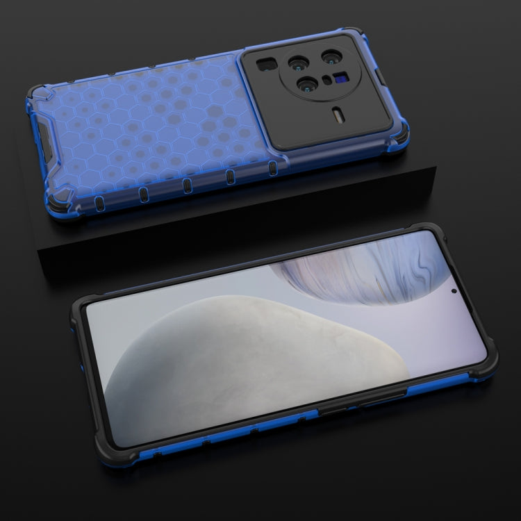 For vivo X80 Pro 5G China Shockproof Honeycomb PC + TPU Protective Case(Blue) - vivo Cases by PMC TechLife | Online Shopping South Africa | PMC TechLife | Buy Now Pay Later Mobicred