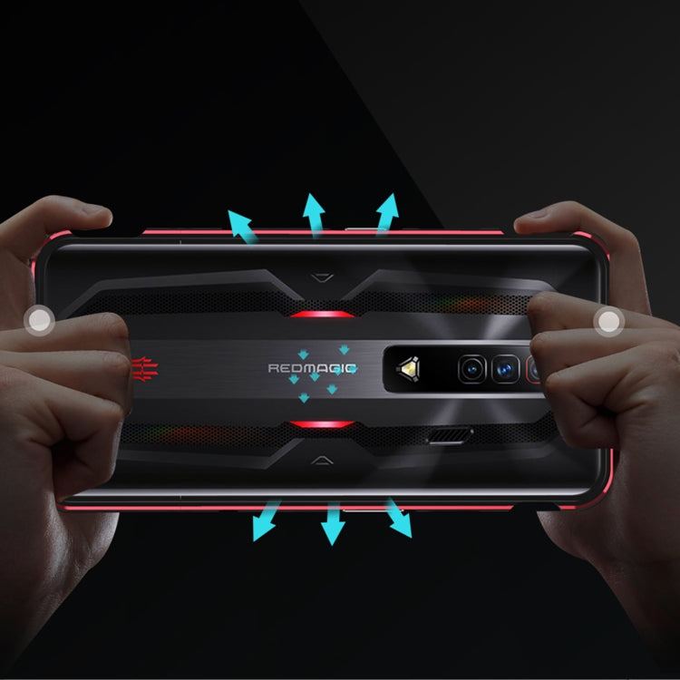 For ZTE nubia Red Magic 7 Aurora Series Metal Frame Phone Case(Black Purple) - ZTE Cases by PMC TechLife | Online Shopping South Africa | PMC TechLife | Buy Now Pay Later Mobicred