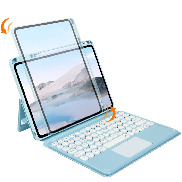 Bluetooth Keyboard Leather Case with Touchpad & Rotatable Bottom Case For iPad 10.2 2021 & 2020 & 2019 / Air 2019 / Pro 10.5 inch(Light Pink) - Universal by PMC TechLife | Online Shopping South Africa | PMC TechLife