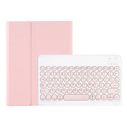 YA700B Candy Color Skin Feel Texture Round Keycap Bluetooth Keyboard Leather Case For Samsung Galaxy Tab S8 11 inch SM-X700 / SM-X706 & S7 11 inch SM-X700 / SM-T875(Pink) - Samsung Keyboard by PMC Jewellery | Online Shopping South Africa | PMC Jewellery