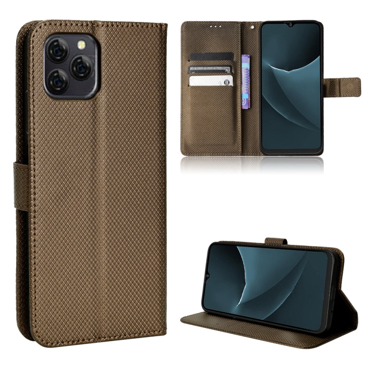 For Blackview A95 Diamond Texture Leather Phone Case(Brown) - More Brand by PMC TechLife | Online Shopping South Africa | PMC TechLife | Buy Now Pay Later Mobicred