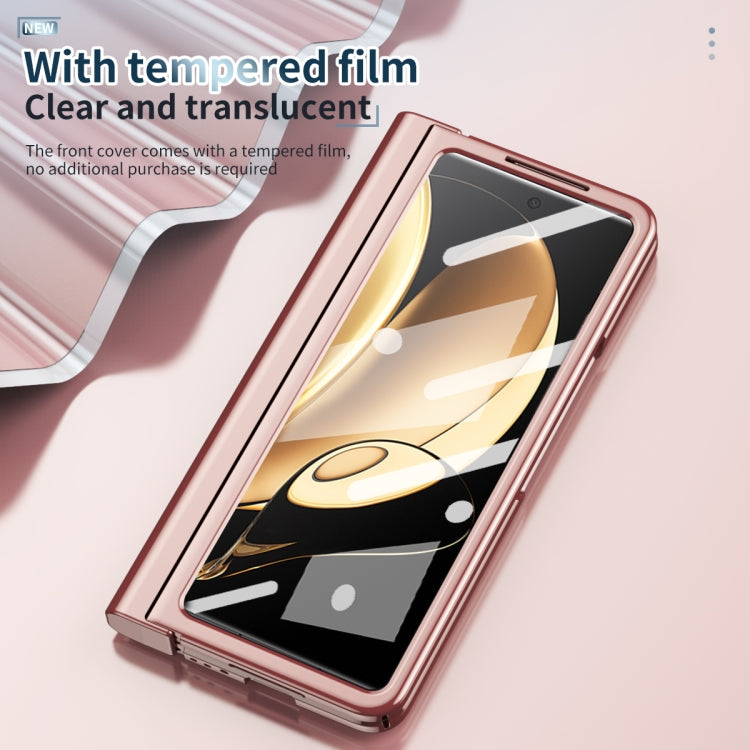 For Honor Magic V Full Body Electroplating Hinge Phone Case with Stylus(Pink) - Honor Cases by PMC TechLife | Online Shopping South Africa | PMC TechLife