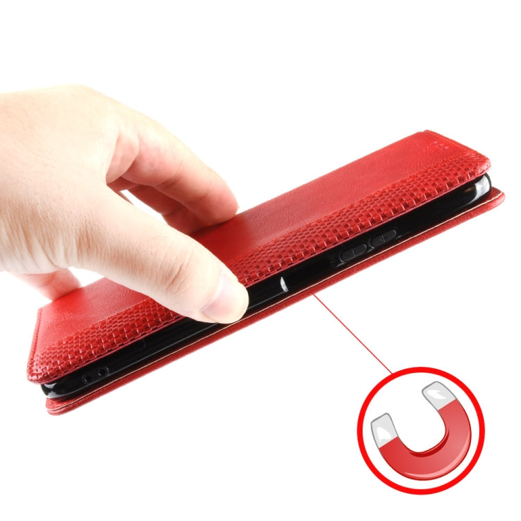 For Blackview A55 Pro Magnetic Buckle Retro Texture Leather Phone Case(Red) - More Brand by PMC TechLife | Online Shopping South Africa | PMC TechLife | Buy Now Pay Later Mobicred