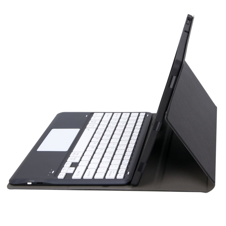 T800B-A Touch Pad Detachable Bluetooth Keyboard Leather Tablet Case For Samsung Galaxy Tab S8+/S7+/S7 FE(Black) - Samsung Keyboard by PMC TechLife | Online Shopping South Africa | PMC TechLife