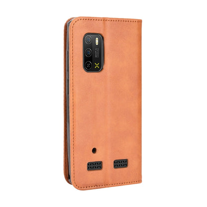 For Ulefone Armor X10 / X10 Pro Magnetic Buckle Retro Texture Leather Phone Case(Brown) - Ulefone Cases by PMC Jewellery | Online Shopping South Africa | PMC Jewellery | Buy Now Pay Later Mobicred