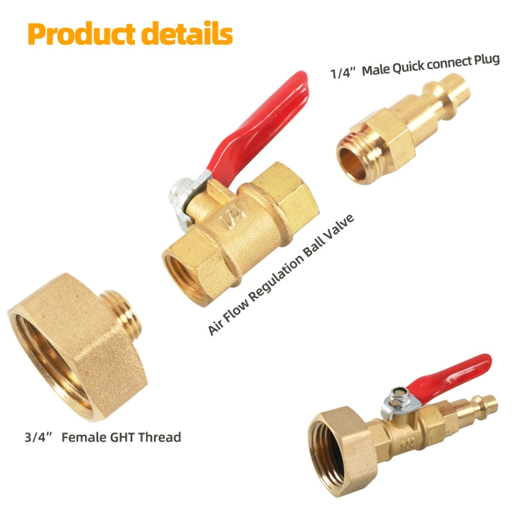 A6862 RV Female Thread 1/4 Drain Fitting Adapter with Storage Bag - Others by PMC TechLife | Online Shopping South Africa | PMC TechLife | Buy Now Pay Later Mobicred