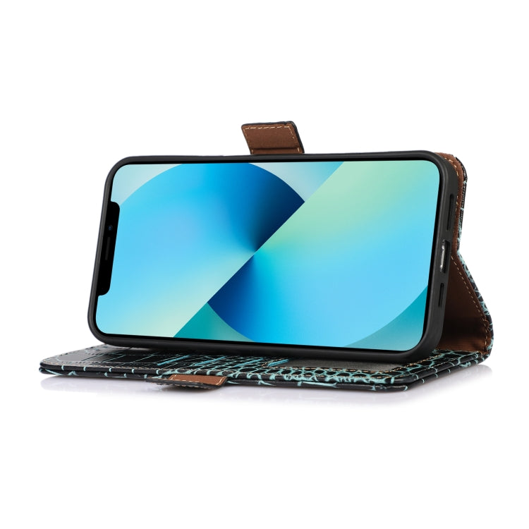 For Nokia C21 Plus Crocodile Top Layer Cowhide Leather Phone Case(Green) - Nokia Cases by PMC TechLife | Online Shopping South Africa | PMC TechLife | Buy Now Pay Later Mobicred