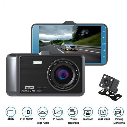 Anytek A60 Car 4 inch IPS Screen HD 1080P 170 Degree Wide Angle Dual Camera ADAS Driving Recorder - Car DVRs by PMC Jewellery | Online Shopping South Africa | PMC Jewellery | Buy Now Pay Later Mobicred