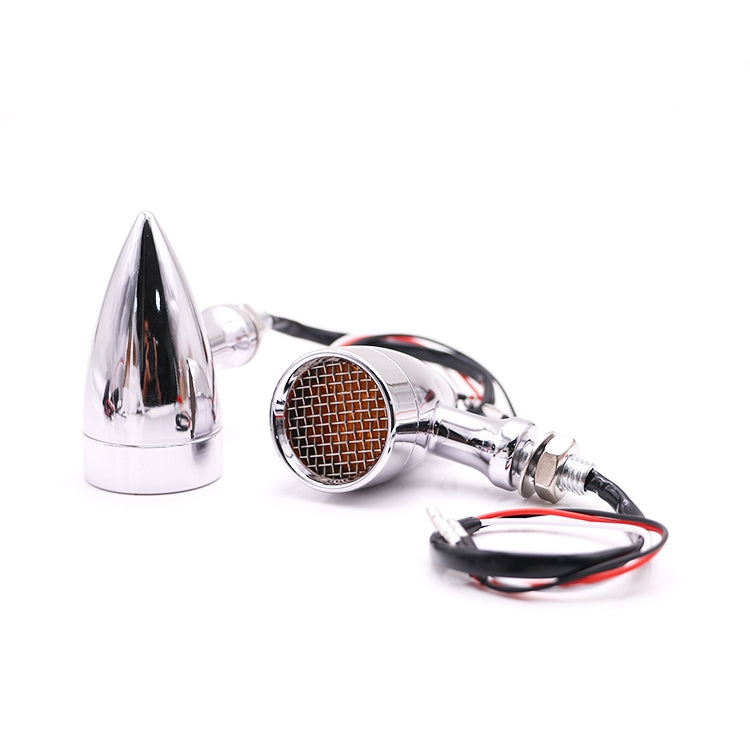 Z008 1 Pair 12V Modified Universal Motorcycle LED Turn Signal, Light Color:Red Light(Electroplating) - Turn Signal by PMC TechLife | Online Shopping South Africa | PMC TechLife | Buy Now Pay Later Mobicred
