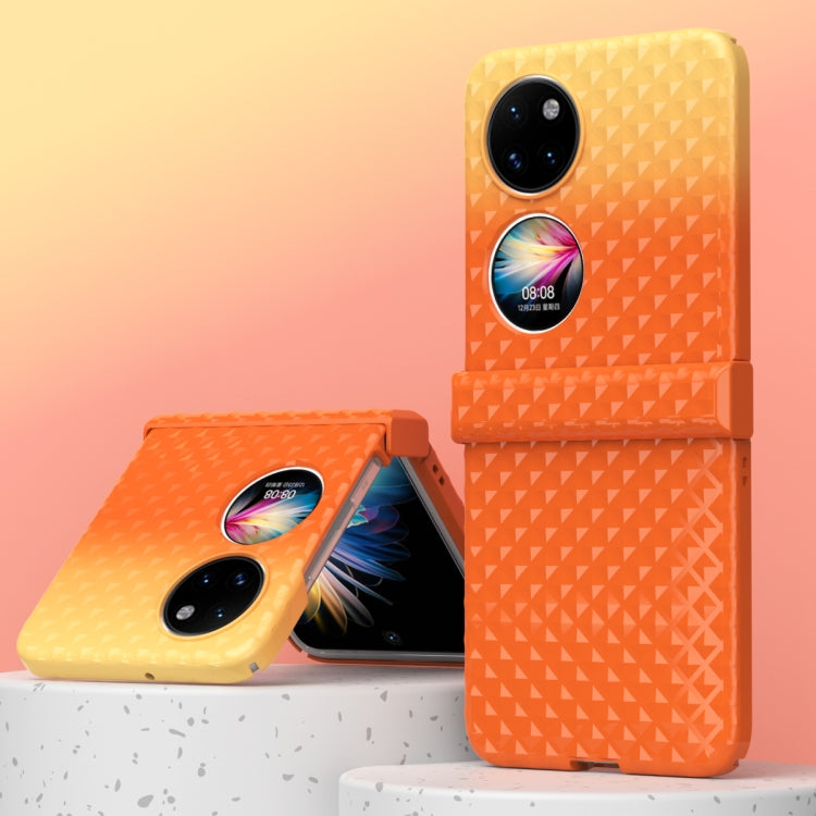 For Huawei P50 Pocket Rainbow Gradient Hinge Shockproof Phone Case(Orange Yellow) - Huawei Cases by PMC TechLife | Online Shopping South Africa | PMC TechLife | Buy Now Pay Later Mobicred