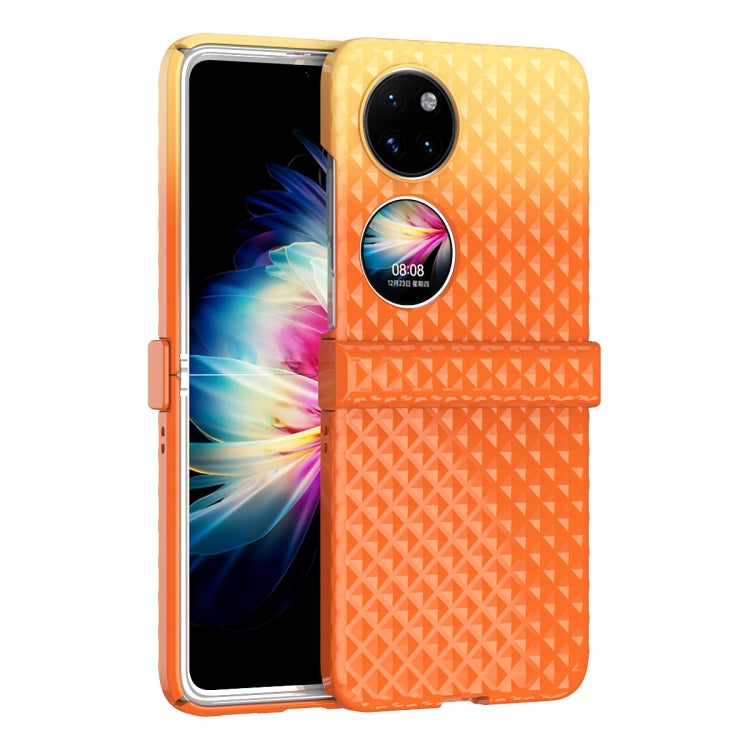 For Huawei P50 Pocket Rainbow Gradient Hinge Shockproof Phone Case(Orange Yellow) - Huawei Cases by PMC TechLife | Online Shopping South Africa | PMC TechLife | Buy Now Pay Later Mobicred