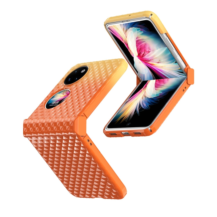 For Huawei P50 Pocket Rainbow Gradient Hinge Shockproof Phone Case(Orange Yellow) - Huawei Cases by PMC TechLife | Online Shopping South Africa | PMC TechLife | Buy Now Pay Later Mobicred