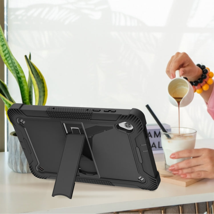 For Lenovo Tab M10 HD Silicone + PC Holder Shockproof Tablet Case(Black) - Lenovo by PMC TechLife | Online Shopping South Africa | PMC TechLife | Buy Now Pay Later Mobicred
