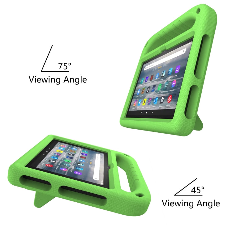 For Amazon Fire 7 2022 Handle EVA Shockproof Tablet Case with Triangle Holder(Green) - Amazon by PMC TechLife | Online Shopping South Africa | PMC TechLife | Buy Now Pay Later Mobicred