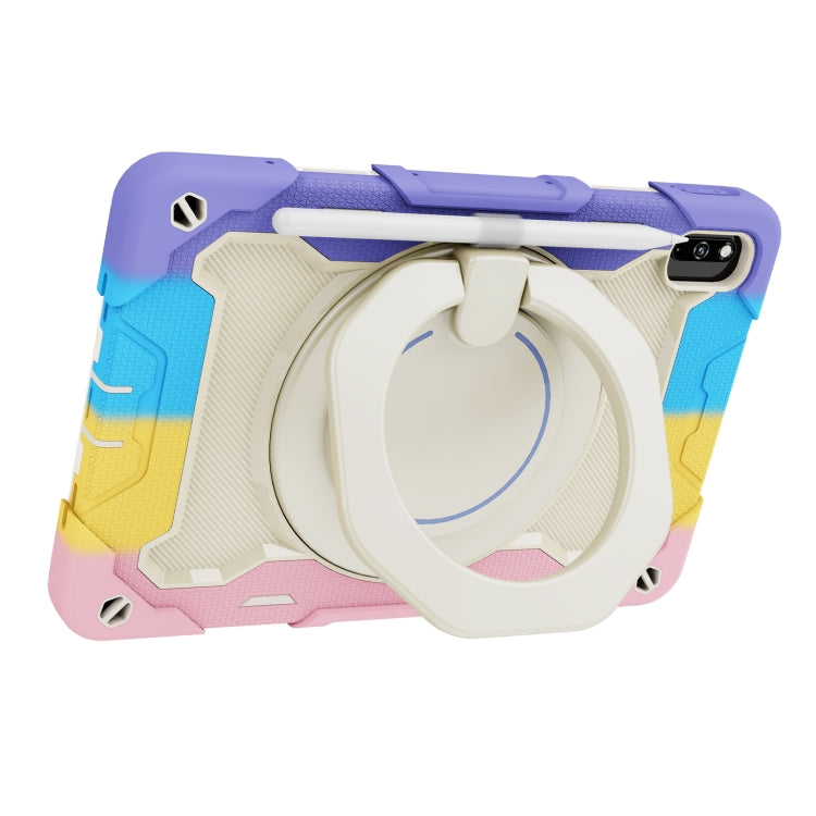 For Huawei MatePad 10.4 Armor Contrast Color Silicone + PC Tablet Case(Colorful Pink) - Huawei by PMC TechLife | Online Shopping South Africa | PMC TechLife