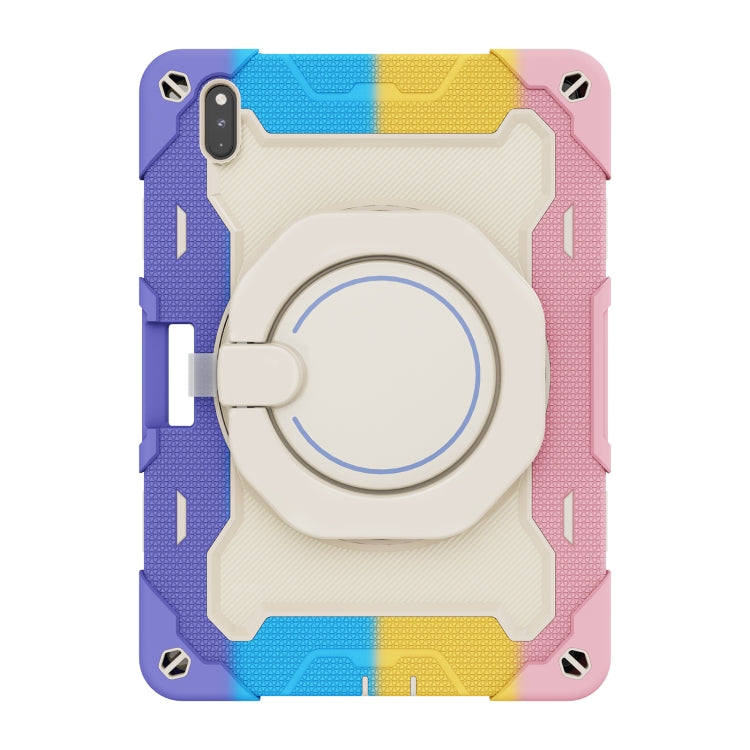 For Huawei Matepad Pro 10.8 Armor Contrast Color Silicone + PC Tablet Case(Colorful Pink) - Huawei by PMC TechLife | Online Shopping South Africa | PMC TechLife | Buy Now Pay Later Mobicred
