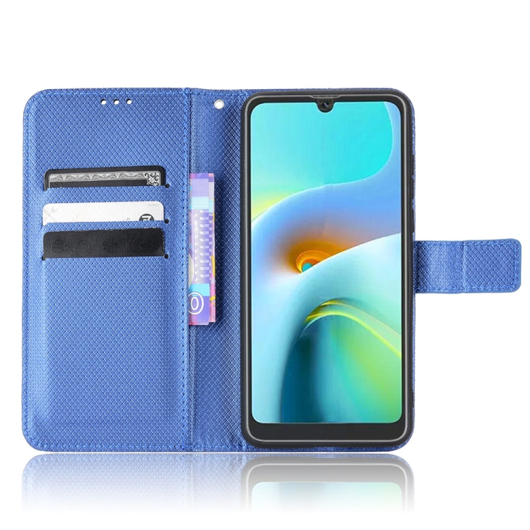 For Blackview A50 Diamond Texture Leather Phone Case(Blue) - More Brand by PMC TechLife | Online Shopping South Africa | PMC TechLife | Buy Now Pay Later Mobicred