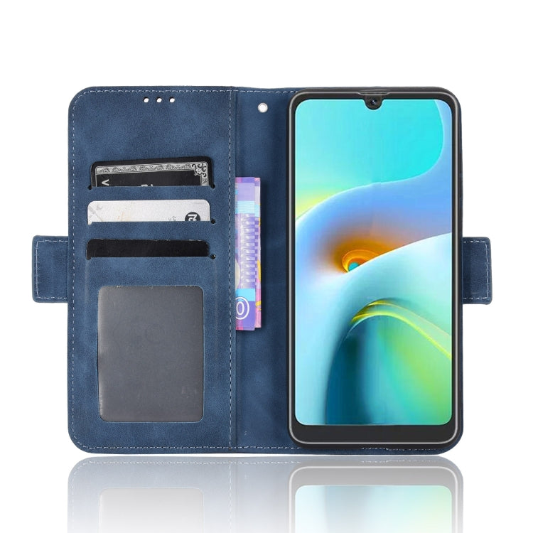 For Blackview A50 Skin Feel Calf Pattern Leather Phone Case(Blue) - More Brand by PMC TechLife | Online Shopping South Africa | PMC TechLife | Buy Now Pay Later Mobicred