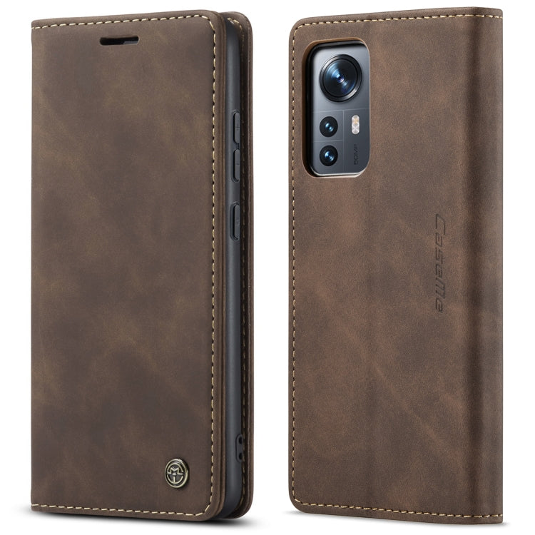 For Xiaomi 12/12X CaseMe 013 Multifunctional Horizontal Flip Leather Phone Case(Coffee) - Xiaomi Cases by CaseMe | Online Shopping South Africa | PMC Jewellery | Buy Now Pay Later Mobicred