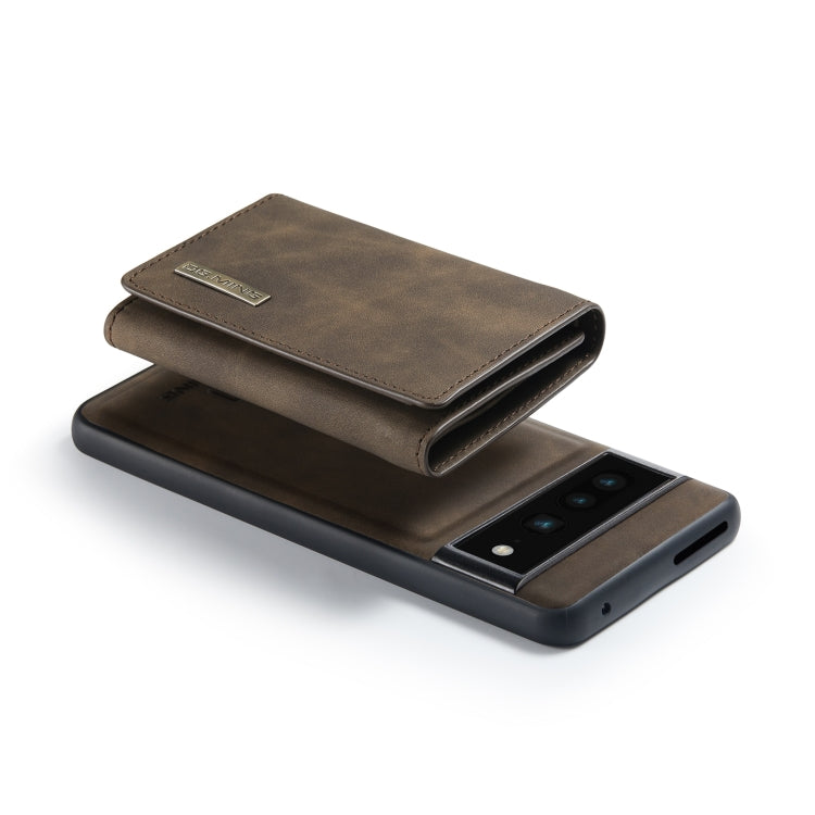 For Google Pixel 7 Pro 5G DG.MING M1 Series 3-Fold Multi Card Wallet + Magnetic Phone Case(Coffee) - free shipping - PMC TechLife - Order now!