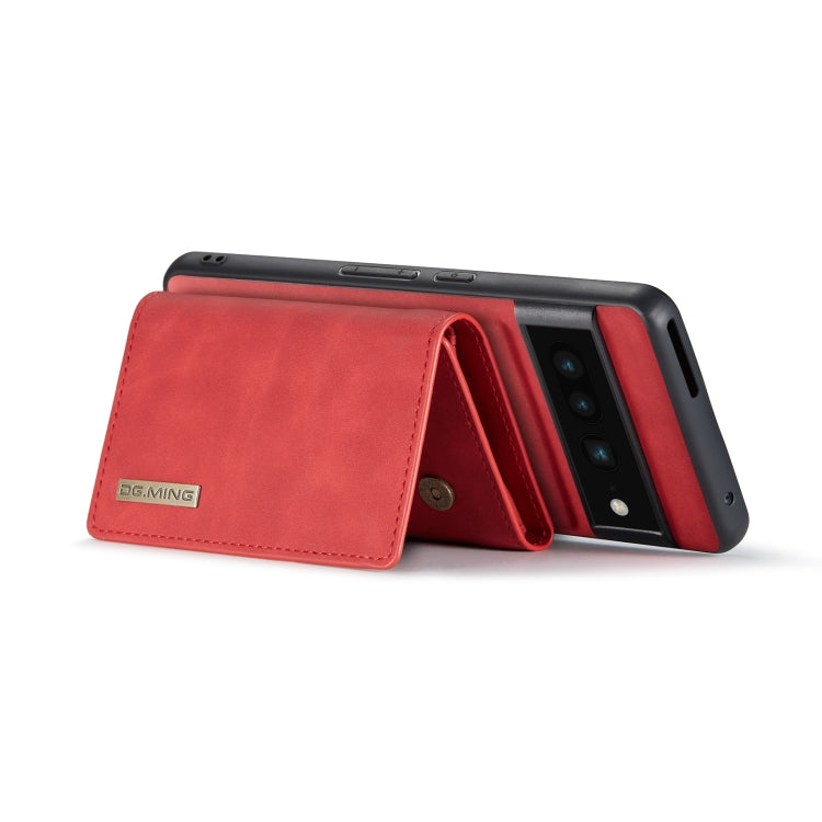For Google Pixel 7 Pro 5G DG.MING M1 Series 3-Fold Multi Card Wallet + Magnetic Phone Case(Red) - free shipping - PMC TechLife - Order now!