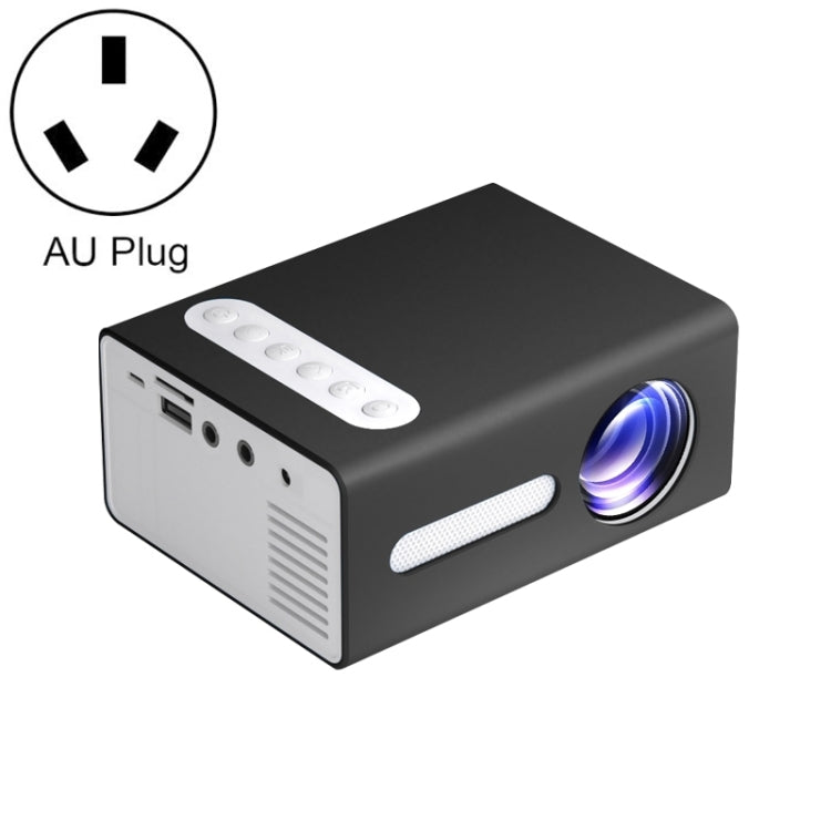 T300 25ANSI LED Portable Home Multimedia Game Projector, Plug Type:AU Plug(Black) - LED Projector by PMC Jewellery | Online Shopping South Africa | PMC Jewellery | Buy Now Pay Later Mobicred