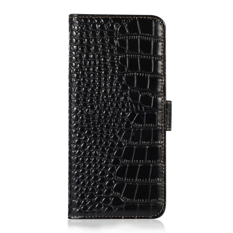 For Nokia G11 Plus Crocodile Top Layer Cowhide Leather Phone Case(Black) - Nokia Cases by PMC TechLife | Online Shopping South Africa | PMC TechLife | Buy Now Pay Later Mobicred