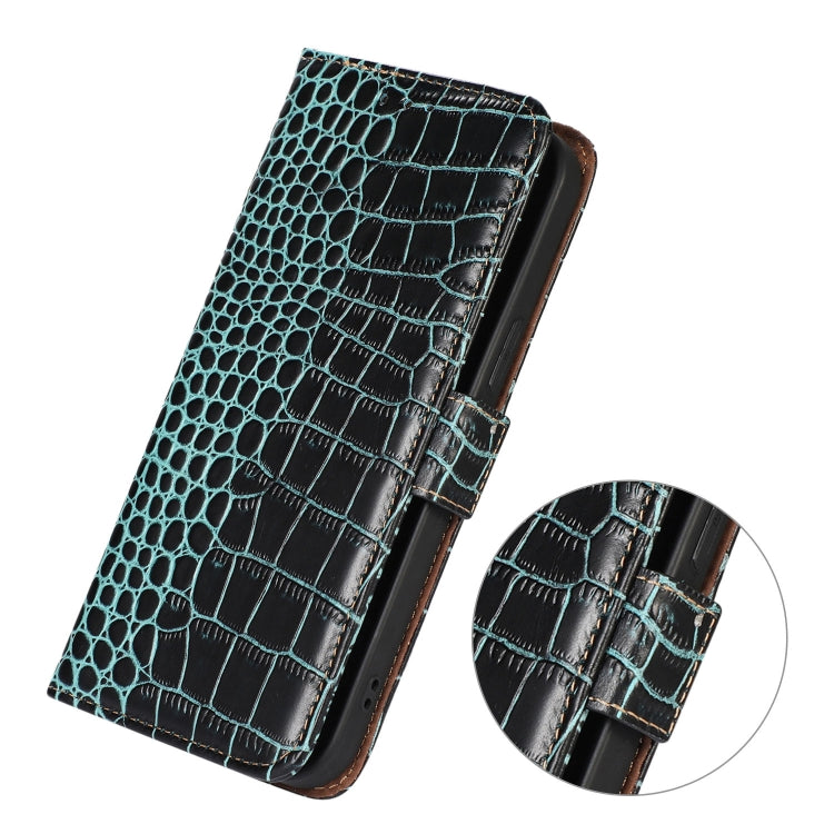 For Nokia G11 Plus Crocodile Top Layer Cowhide Leather Phone Case(Green) - Nokia Cases by PMC TechLife | Online Shopping South Africa | PMC TechLife | Buy Now Pay Later Mobicred
