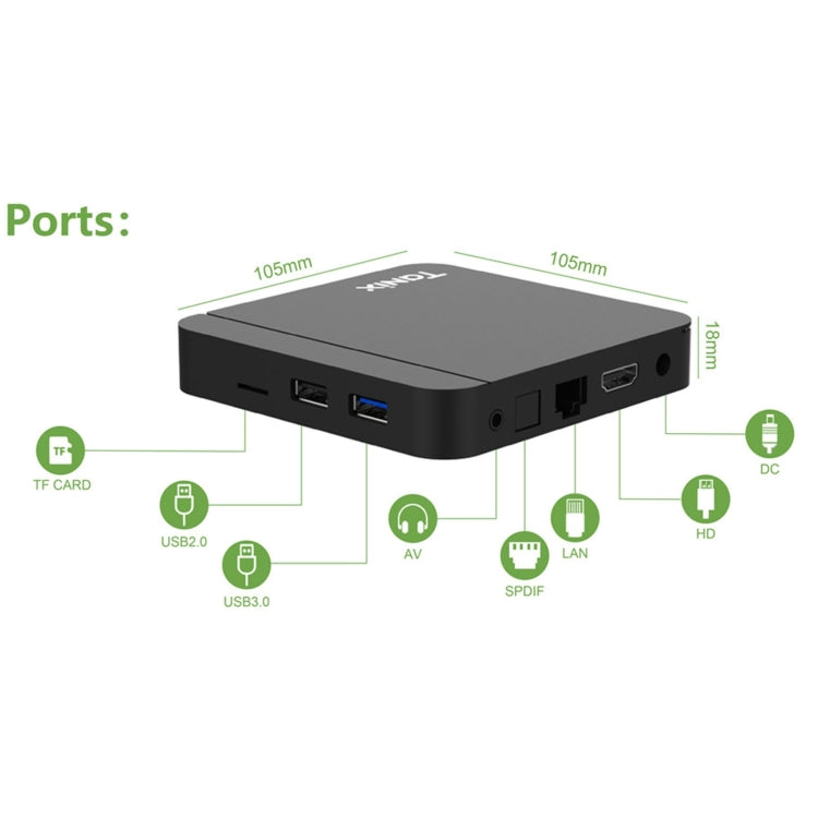 Tanix W2 Amlogic S905 Quad Core Smart TV Set Top Box, RAM:2G+16G(EU Plug) - Amlogic S905 by PMC TechLife | Online Shopping South Africa | PMC TechLife | Buy Now Pay Later Mobicred