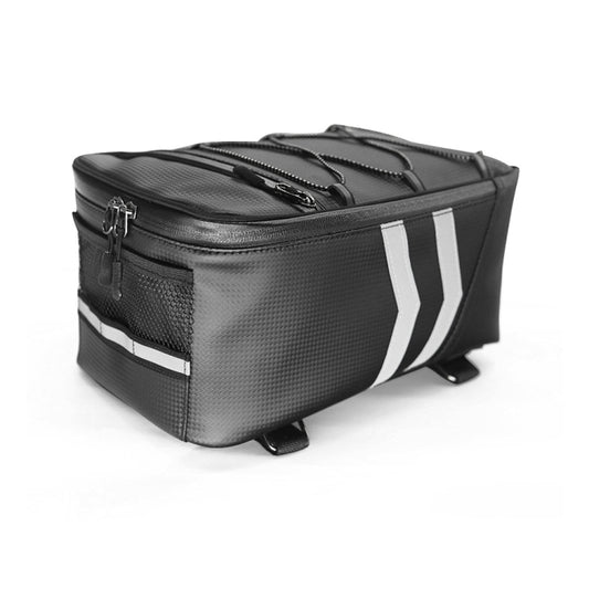 Motorcycle Waterproof PU Leather Rack Rear Carrier Bag, Capacity: 9L with Rain Cover - Bags & Luggages by PMC Jewellery | Online Shopping South Africa | PMC Jewellery | Buy Now Pay Later Mobicred