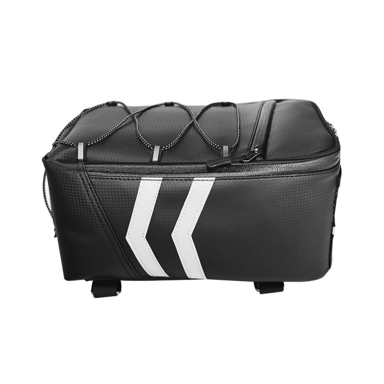 Motorcycle Waterproof PU Leather Rack Rear Carrier Bag, Capacity: 9L with Rain Cover - Bags & Luggages by PMC Jewellery | Online Shopping South Africa | PMC Jewellery | Buy Now Pay Later Mobicred