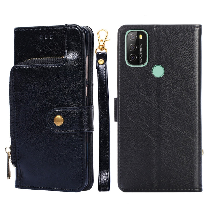 For Blackview A70 Zipper Bag Leather Phone Case(Black) - More Brand by PMC Jewellery | Online Shopping South Africa | PMC Jewellery